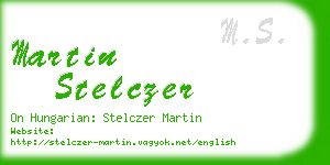 martin stelczer business card